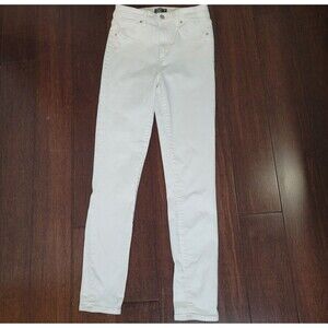 Abercrombie & Fitch Jeans White Denim Simone high Rise Super Skinny 6 28 AF